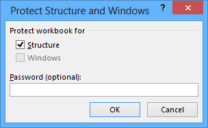 Protect Workbook in Excel 2013
