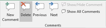 Delete all comments in Excel 2016 Delete all comments in Excel 2016
