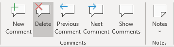 Delete all comments in Excel for Microsoft 365 Delete all comments in Excel 365