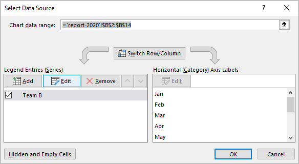 Select Data Source in Excel 365