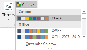 Custom colors for chart in Excel 2016 Custom colors for chart in Excel 2016