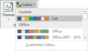 Custom colors for chart in Excel 2016 Custom colors for chart in Excel 2016