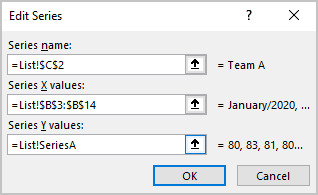 Edit Series in Excel for Microsoft 365 Edit Series in Excel 365