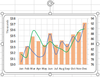 Camera for chart Excel 2016