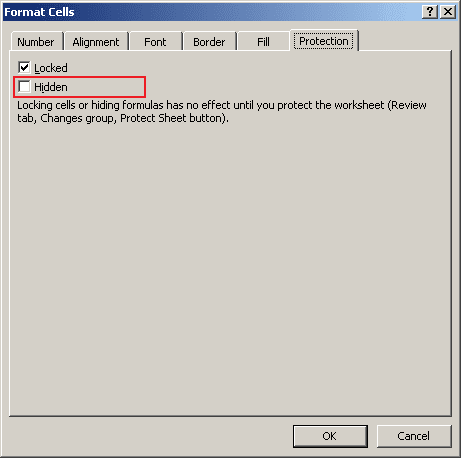 Protection in Excel 2007