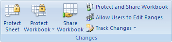 Protect Sheet button in Excel 2007
