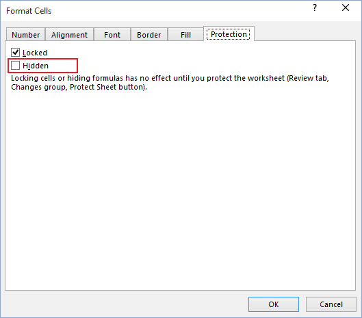 Protection in Excel 2016 Protection in Excel 2016