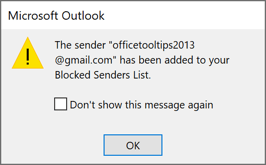 Message in Outlook 365