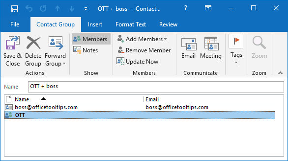 The bigger Contact Group in Outlook 2016 The bigger Contact Group in Outlook 2016