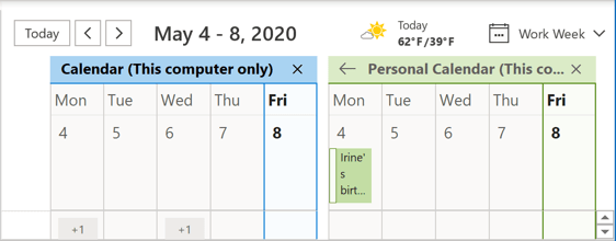 Calendar Side-by-Side view in Outlook for Microsoft 365 Calendar Side-by-Side view in Outlook 365