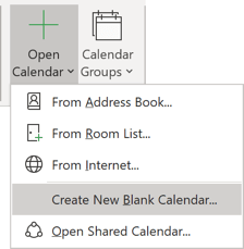 Create New Blank Calendar in Outlook for Microsoft 365 Create New Blank Calendar in Outlook 365