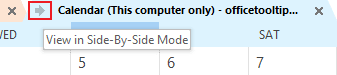 Calendar View in Side-by-Side Mode Outlook 2016 Calendar View in Side-by-Side Mode Outlook 2016