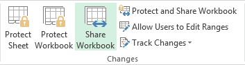 Share Workbook in Excel 2013