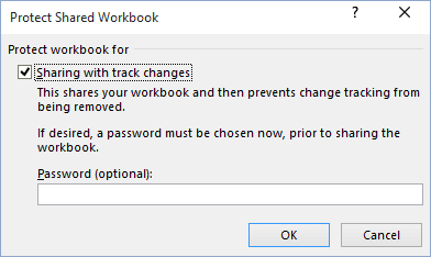Protect Shared Workbook in Excel 2016 Protect Shared Workbook in Excel 2016