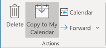Copy to My Calendar button in Outlook 365