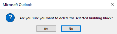 Delete Information message in Outlook 365