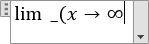 An equation with a limit 3 in Word 2016 An equation with a limit 3 in Word 2016