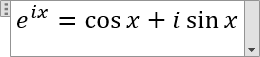 An equation with trigonometric functions in Word 365