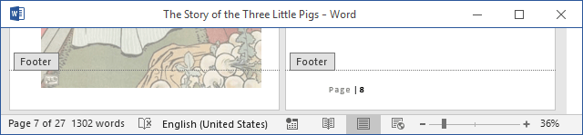 Hidden page number in Word 2016 Hidden page number in Word 2016