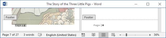 Page number to hide in Word 2016 Page number to hide in Word 2016