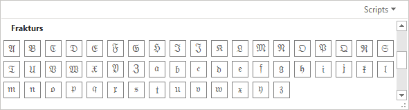 Fracturs in equations Word 365