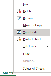 View Code spreadsheet in Excel for Microsoft 365 View Code spreadsheet in Excel 365