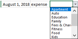 First drop-down list in Excel 2016 First drop-down list in Excel 2016