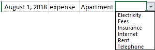 Dependent drop-down list in Excel 2016 Dependent drop-down list in Excel 2016