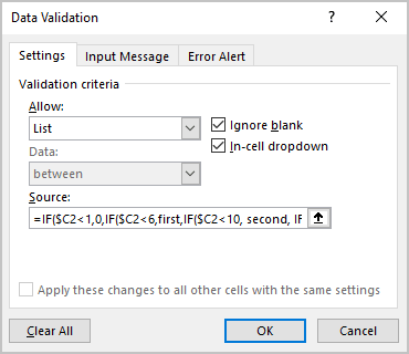 Data Validation in Excel 365