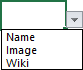 Example of drop-down list in Excel 365