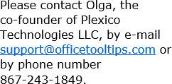 Example of the text in Word 2016