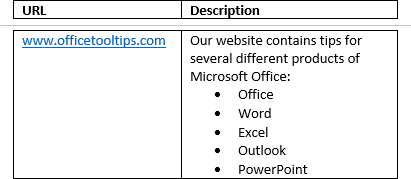 An ugly table in Word 365