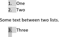 Two lists in Word for Microsoft 365 Two lists in Word 365