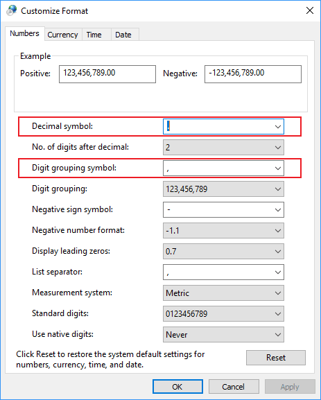 Customize Format Windows 10