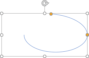 Changed second part of a hand-drawn oval shape in PowerPoint 2016