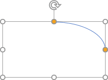 The main part of a hand-drawn arrow shape in PowerPoint 2016