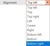 Picture Alignment settings in PowerPoint 365