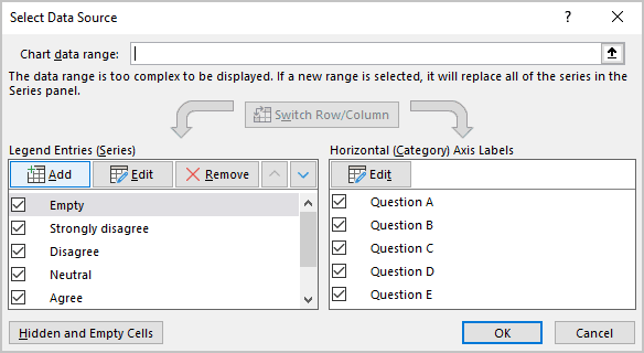 Select Data Source in Excel 365