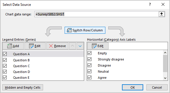 Select Data Source in Excel 365