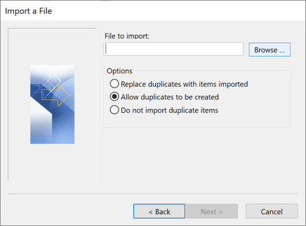File to import in Outlook 2016