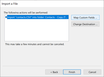 Map Custom Fields in Outlook 2016