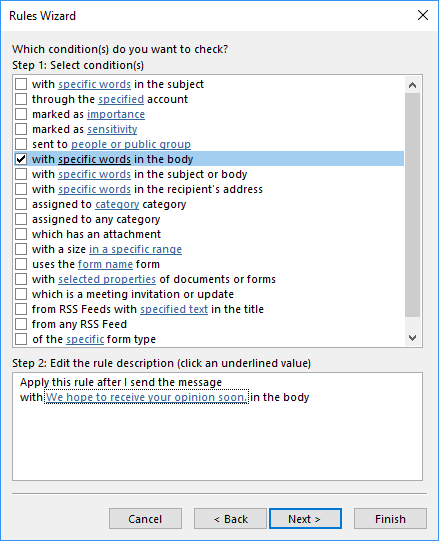 Rules Wizard 2 in Outlook for Microsoft 365 Rules Wizard 2 in Outlook 365
