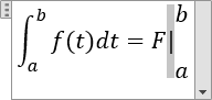 The vertical line in the formula Word 2016