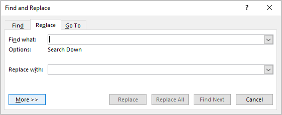 Find and Replace more options in Word 365