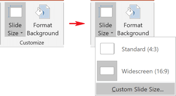 Custom Slide Size in PowerPoint 2016