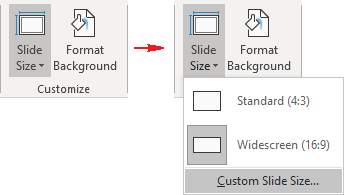 Custom Slide Size in PowerPoint 365