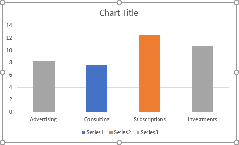 Stacked Column chart in Excel 2016