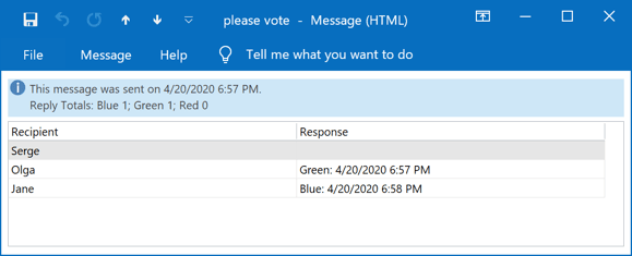 Tracking list in Outlook 2016 Tracking list in Outlook 2016