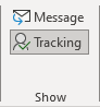 Tracking button in Classic ribbon 2 Outlook 365