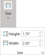 SmartArt sizes in Word 365